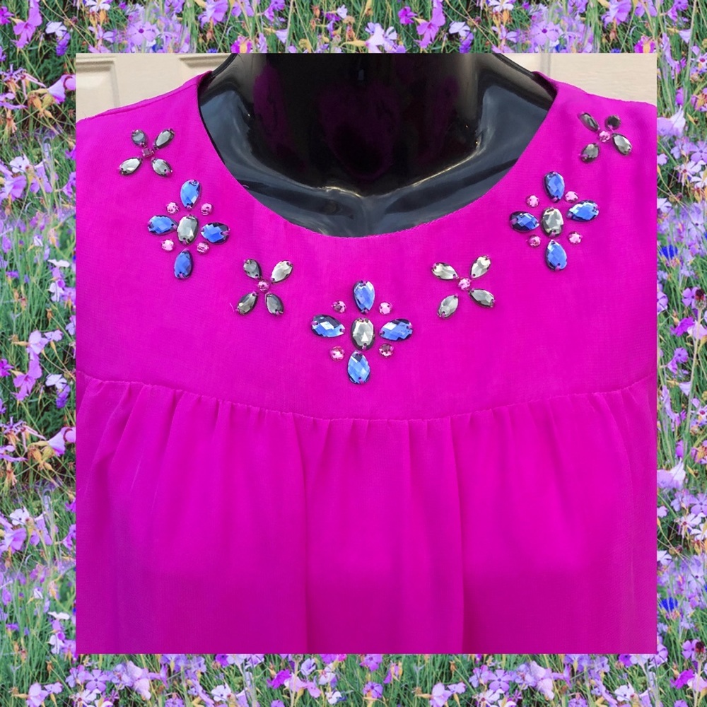 CAT & JACK - Girls Magenta Party Dress - Size L (10/12)